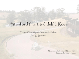 Stanford Cart e CMU Rover - Sistemi per il Governo dei Robot
