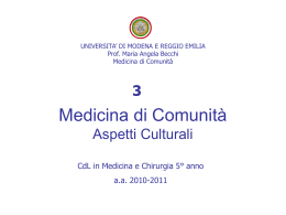 3.Aspetti culturali di MC - Facoltà di Medicina e Chirurgia