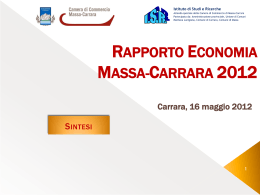 Slide Rapporto Economia Massa Carrara 2012