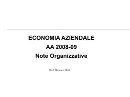 AA 2008-09 - I Semestre ESAMI DI ECONOMIA AZIENDALE