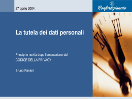 La tutela dei dati personali - Confartigianato Federimpresa Cesena