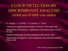 Cloud Detection by Discriminant Analysis