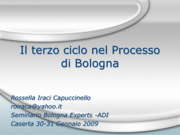 Il terzo ciclo nel Processo di Bologna