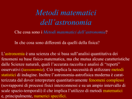 Metodi matematici dell`astronomia