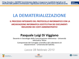 Slides Prof. Pasquale Luigi Di Viggiano