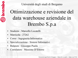 Presentazione di PowerPoint - Università degli Studi di Bergamo
