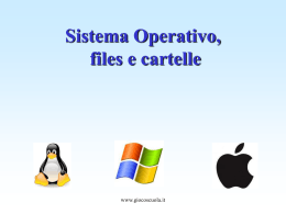 1.3. Il sistema Operativo, files e directories