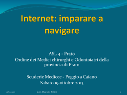 Internet: imparare a navigare - Ordine dei Medici Chirurghi e degli