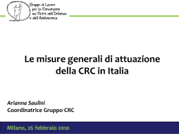 Arianna Saulini - Le misure generali di attuazione della CRC