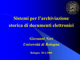L`esperienza dell`Università di Bologna