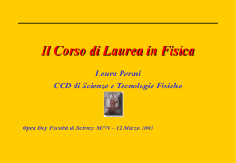 Presentazione del Corso di Laurea in Fisica [download ppt]