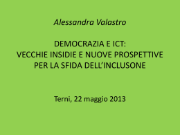 Alessandra Valastro DEMOCRAZIA E ICT