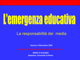 D`Alessio - L`emergenza educativa- Genova