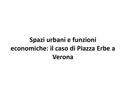 Spazi urbani e funzioni economiche: il caso di Piazza Erbe a Verona