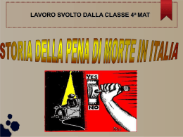 la pena di morte in italia: aspetti storici