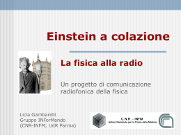 “Einstein a colazione”. La fisica alla radio.