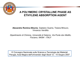 a polymeric crystalline phase as ethylene absorption agent