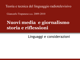 Giornalismo e nuovi media - alfabetico dei docenti 2009