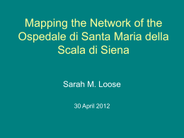 Mapping the Network of the Ospedale di Santa Maria della