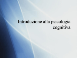 cognitivismi - Dipartimento di Scienze Umane per la Formazione