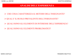 Slide: PENSIERO INDUTTIVO - sistemi informativi service desk