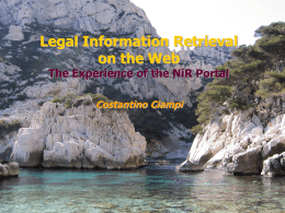 The searching of juridical information in the net