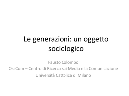Presentazione generazioni - Keep Calm & Learn Social Studies
