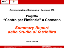 Summary Report - Comune di Cormano