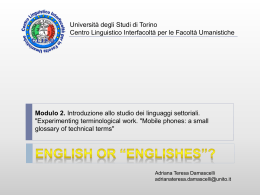 English or - CLA UNITO - Centro Linguistico di Ateneo