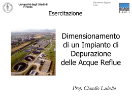 Depurazione - Università degli Studi di Firenze
