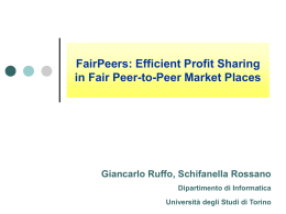 Efficient Profit Sharing in Fair Peer-to-Peer Market Places