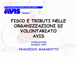 FISCO E TRIBUTI  - Avis Regionale Veneto