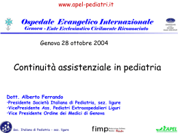 Continuità assistenziale - Associazione Pediatri Extraospedalieri