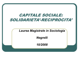 capitale sociale 2 - Dipartimento di Sociologia