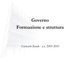 Governo (formazione, struttura)