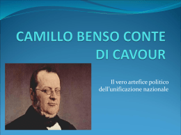 CAMILLO BENSO CONTE DI CAVOUR