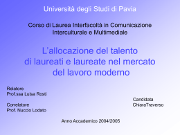 TRAVERSO - Cim - Università degli studi di Pavia
