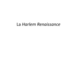 La Harlem Renaissance