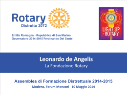 Leonardo de Angelis - Rotary distretto 2072