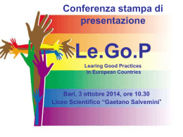 Le.Go.P…. - Liceo Scientifico Salvemini