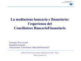 Associazione “Conciliatore BancarioFinanziario”