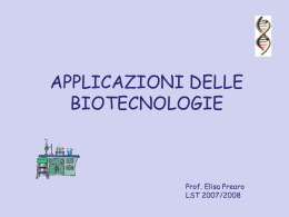 Applicazioni delle biotecnologie