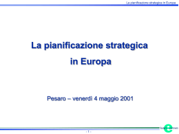 La pianificazione strategica in Europa