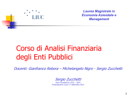 Economia e Finanza delle Amministrazioni Pubbliche