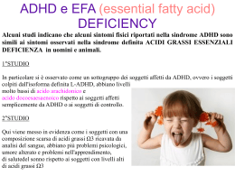 ADHD e FAT ACID giulia - Università degli Studi di Ferrara