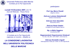 Locandina - Presentazione - Università Politecnica delle Marche