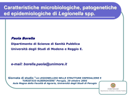 Caratteristiche microbiologiche, patogenetiche