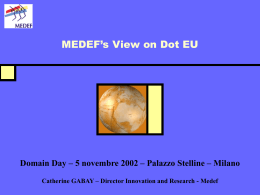 MEDEF position on .EU