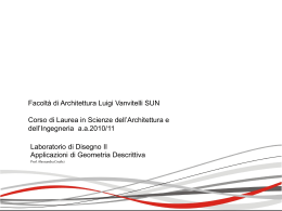 Diapositiva 1 - Facoltà di Architettura Luigi Vanvitelli