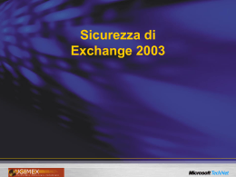 Sicurezza di Exchange 2003